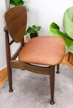 REFINISHED REUPHOLSTERED Finn Juhl for J.Stuart MCM Shield Back Chair in Leather 7
