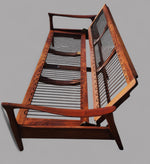 Deposit for REFINISHED Mid Century Modern Solid Walnut Sofa - Bed will get NEW CUSHIONS 5