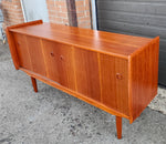 On Hold***REFINISHED Mid Century Teak Sideboard Buffet TV Media Console by R.Huber 60