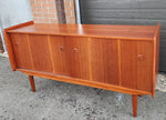 On Hold***REFINISHED Mid Century Teak Sideboard Buffet TV Media Console by R.Huber 60