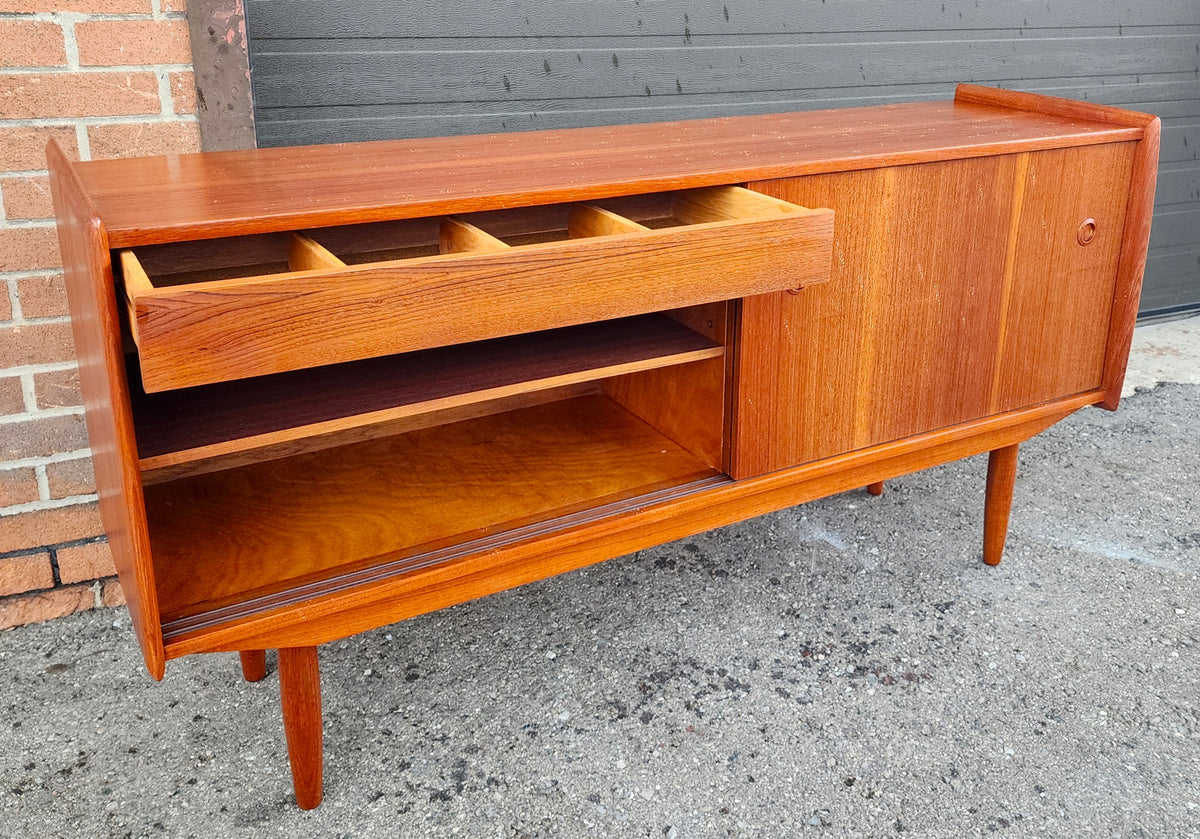 On Hold***REFINISHED Mid Century Teak Sideboard Buffet TV Media Console by R.Huber 60