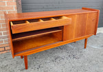 On Hold***REFINISHED Mid Century Teak Sideboard Buffet TV Media Console by R.Huber 60