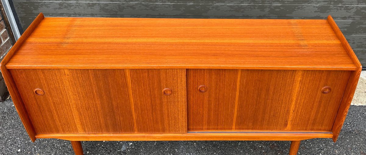On Hold***REFINISHED Mid Century Teak Sideboard Buffet TV Media Console by R.Huber 60