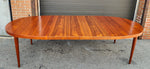 REFINISHED Danish Mid Century Modern Teak Table Oval w 2 leaves 66
