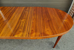 REFINISHED Danish Mid Century Modern Teak Table Oval w 2 leaves 66