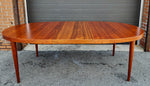 REFINISHED Danish Mid Century Modern Teak Table Oval w 2 leaves 66