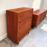 REFINISHED Mid Century Modern Teak Dresser & Tallboy 6
