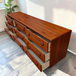 REFINISHED Mid Century Modern Teak Dresser & Tallboy 7
