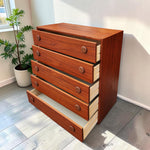 REFINISHED Mid Century Modern Teak Dresser & Tallboy 9