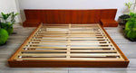 REFINISHED MCM Teak Bed King w Floating Nightstands 2