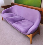 REFINISHED Scandinavian Mid Century Modern Egg Pod Space Age Sofa, Overman style 7