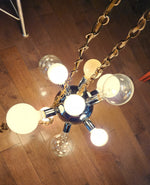 Mid Century Modern Chrome and Glass Sputnik Ceiling Chandelier with 12 lights, Space Age 10