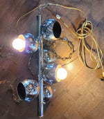 Mid Century Modern Chrome and Glass 6 Eyeballs Ceiling Chandelier Lamp 6