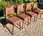 4 REFINISHED REUPHOLSTERED Mid Century Modern Boomerang Chairs 13