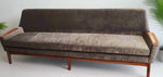 REFINISHED REUPHOLSTERED Danish MCM Teak Sofa 4-Seater, Performance Easy Care 5