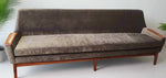 REFINISHED REUPHOLSTERED Danish MCM Teak Sofa 4-Seater, Performance Easy Care 4