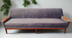 REFINISHED REUPHOLSTERED Danish MCM Teak Sofa 4-Seater, Performance Easy Care 1