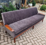 REFINISHED REUPHOLSTERED Danish MCM Teak Sofa 4-Seater, Performance Easy Care 7