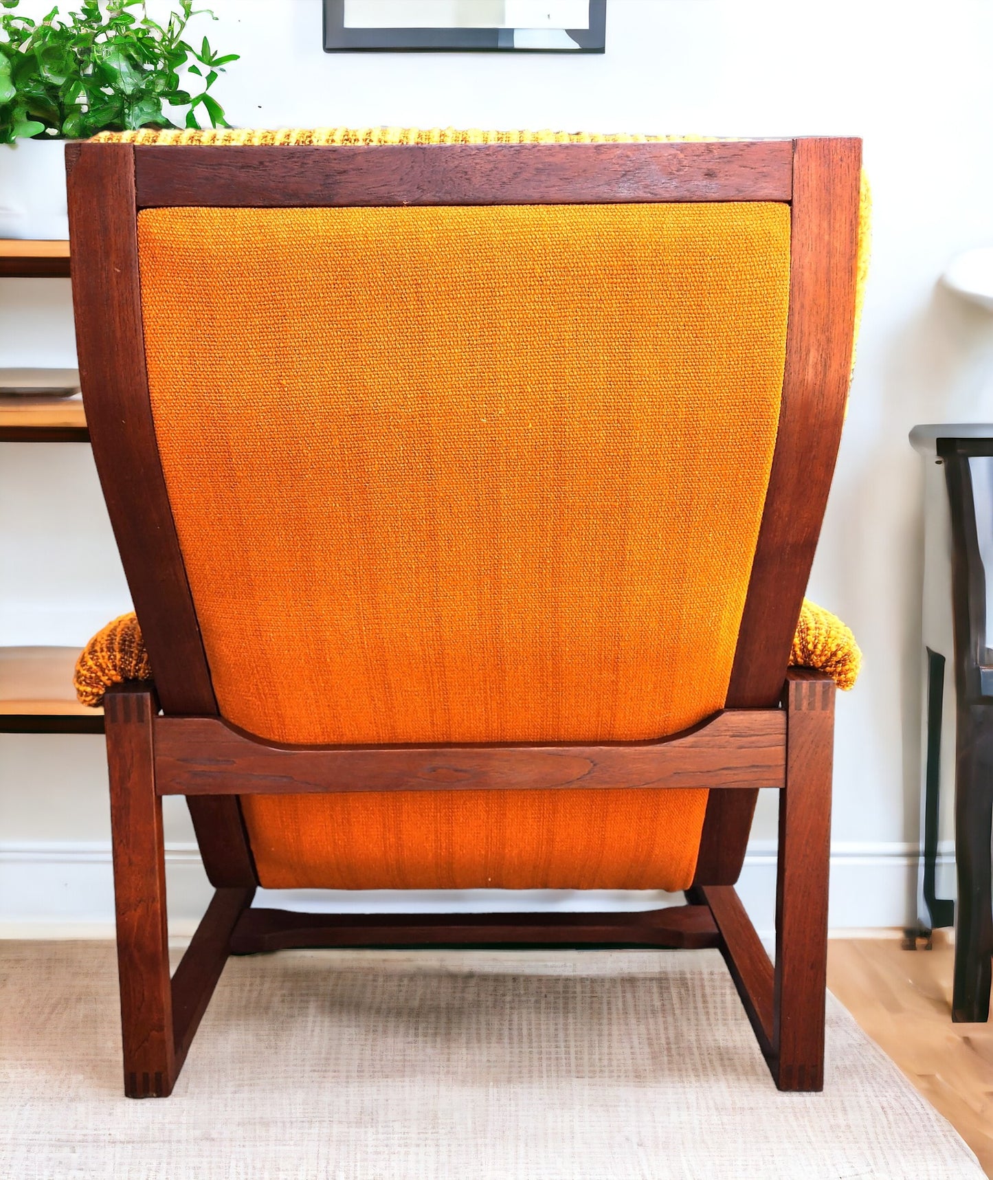 REFINISHED Mid Century Modern Teak Lounge Chair & Ottoman by Lennart Bender, Sweden