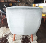 2 REFINISHED REUPHOLSTERED in Wool Mohair Teak Mid Century Modern Lounge Chairs 13