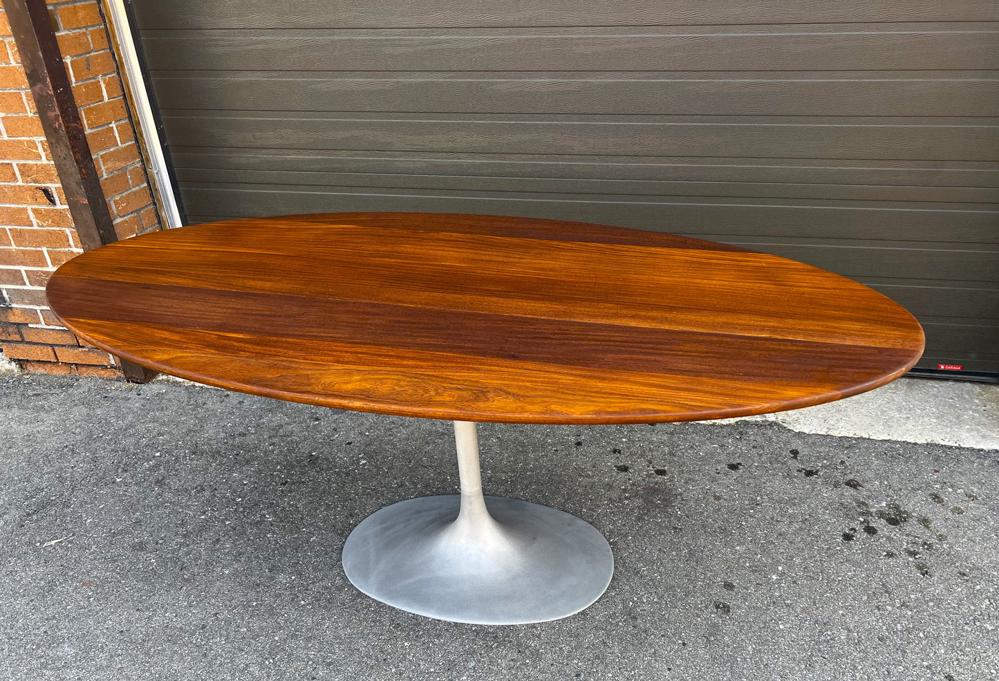 REFINISHED Mid Century Modern SOLID Teak Tulip Dining Table 72"