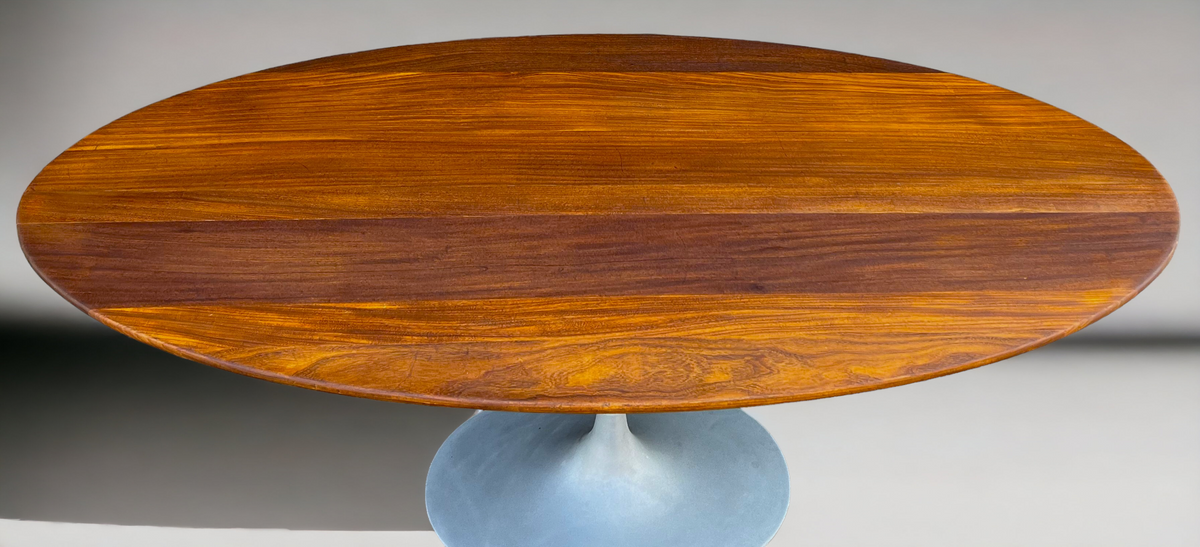 REFINISHED Mid Century Modern SOLID Teak Tulip Dining Table 72