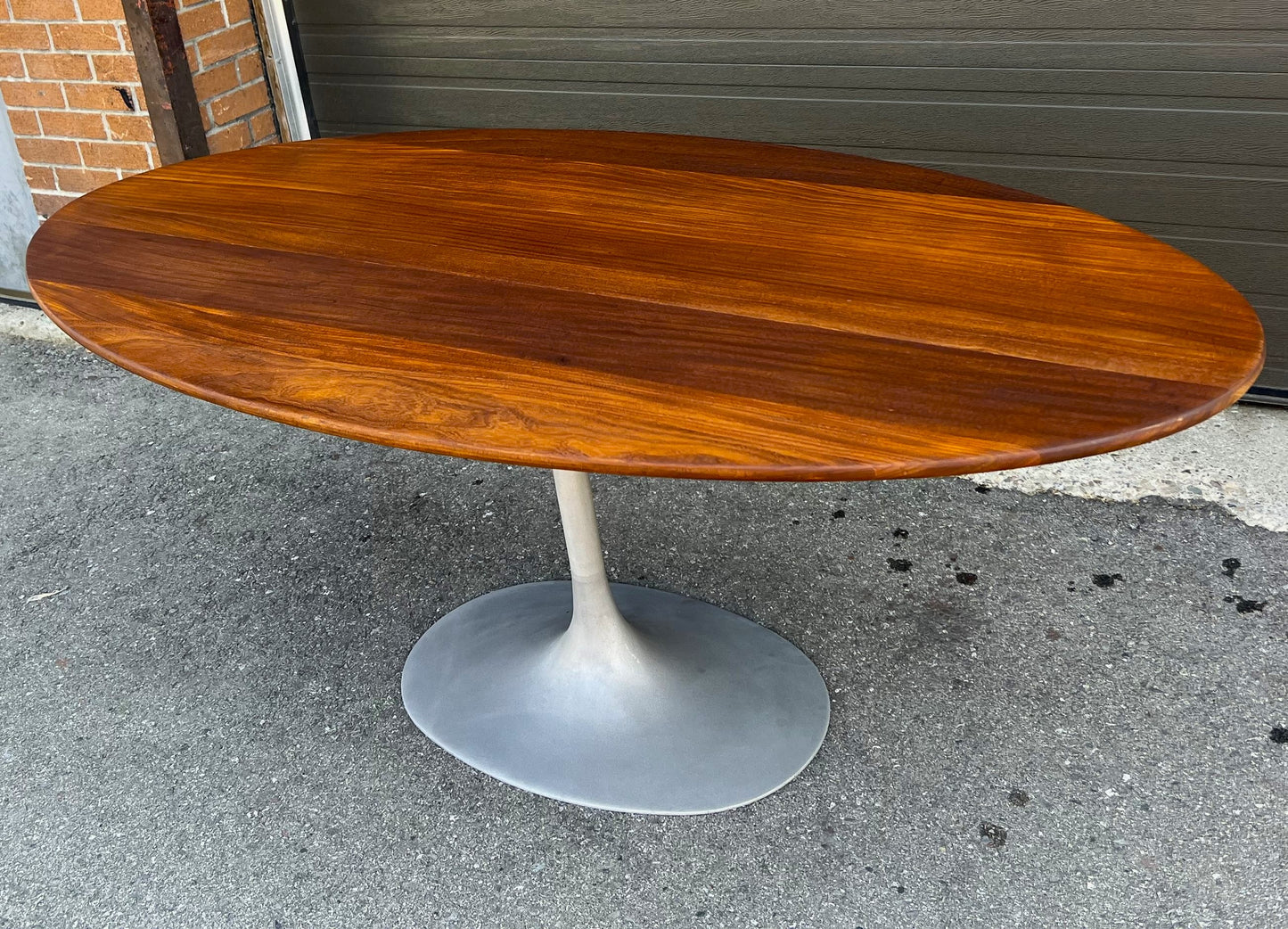 REFINISHED Mid Century Modern SOLID Teak Tulip Dining Table 72"