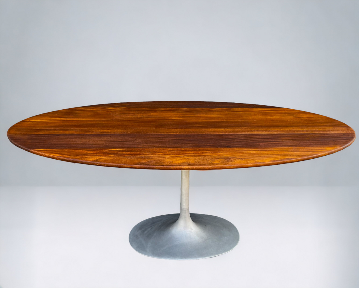 REFINISHED Mid Century Modern SOLID Teak Tulip Dining Table 72