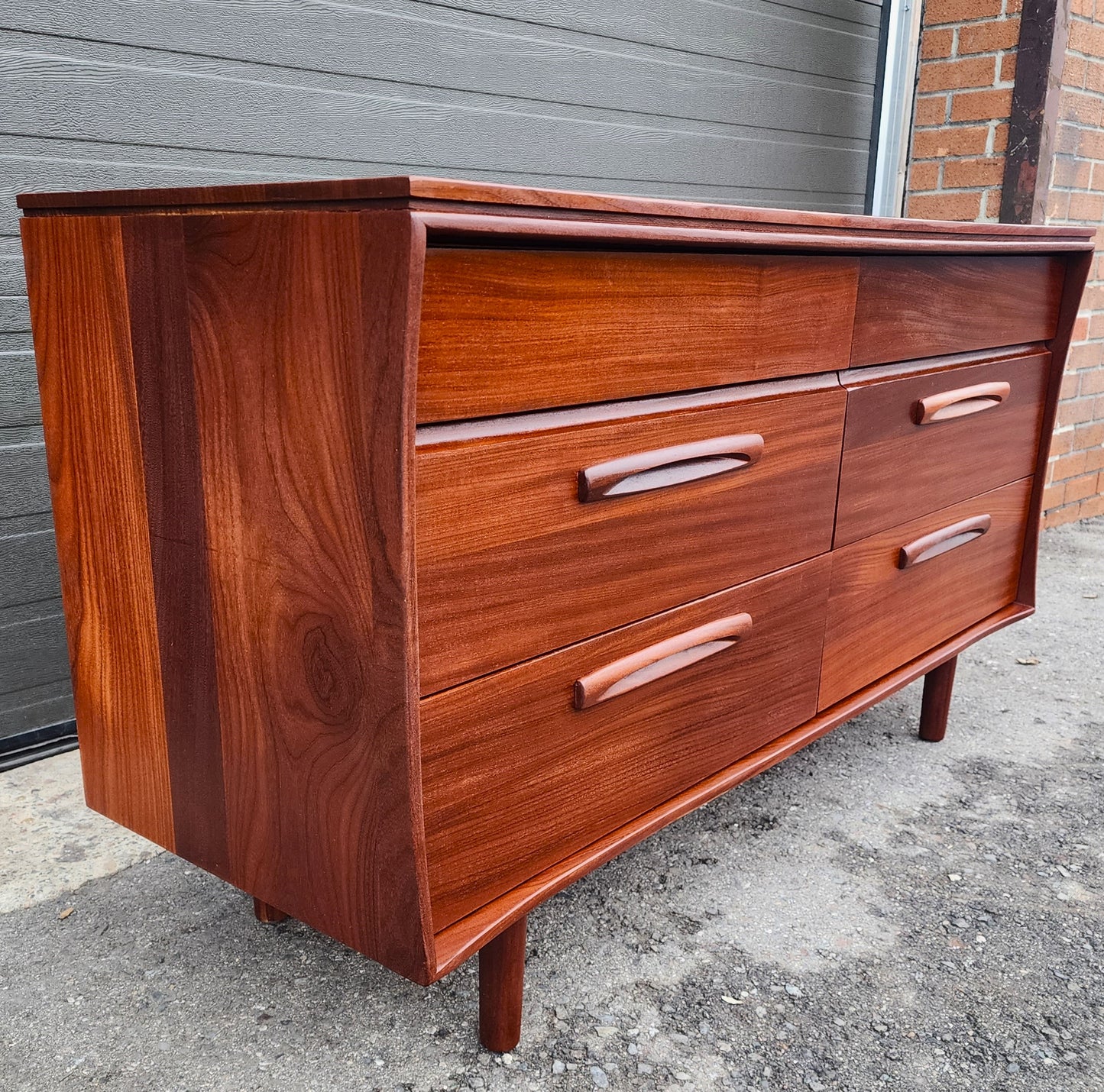 REFINISHED Mid Century Modern SOLID TEAK Afromosia Dresser by Imperial