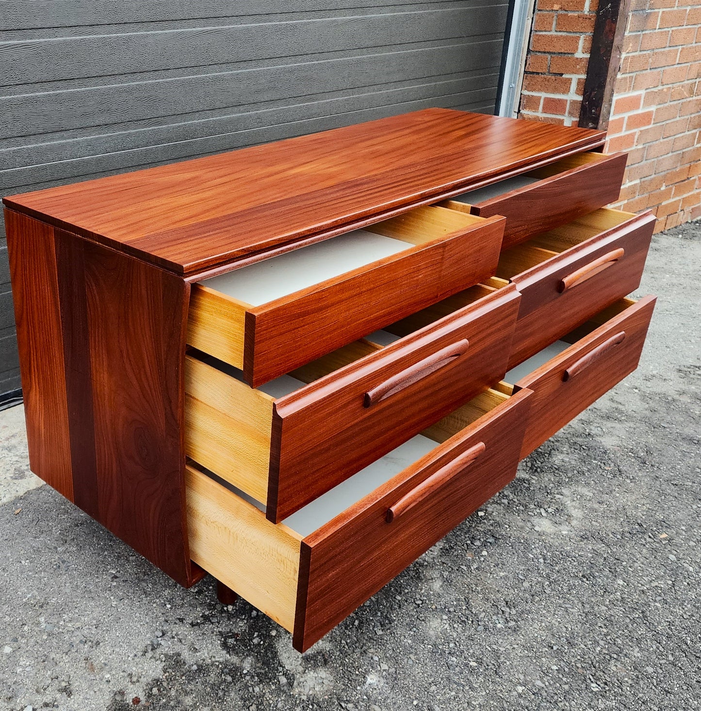 REFINISHED Mid Century Modern SOLID TEAK Afromosia Dresser by Imperial