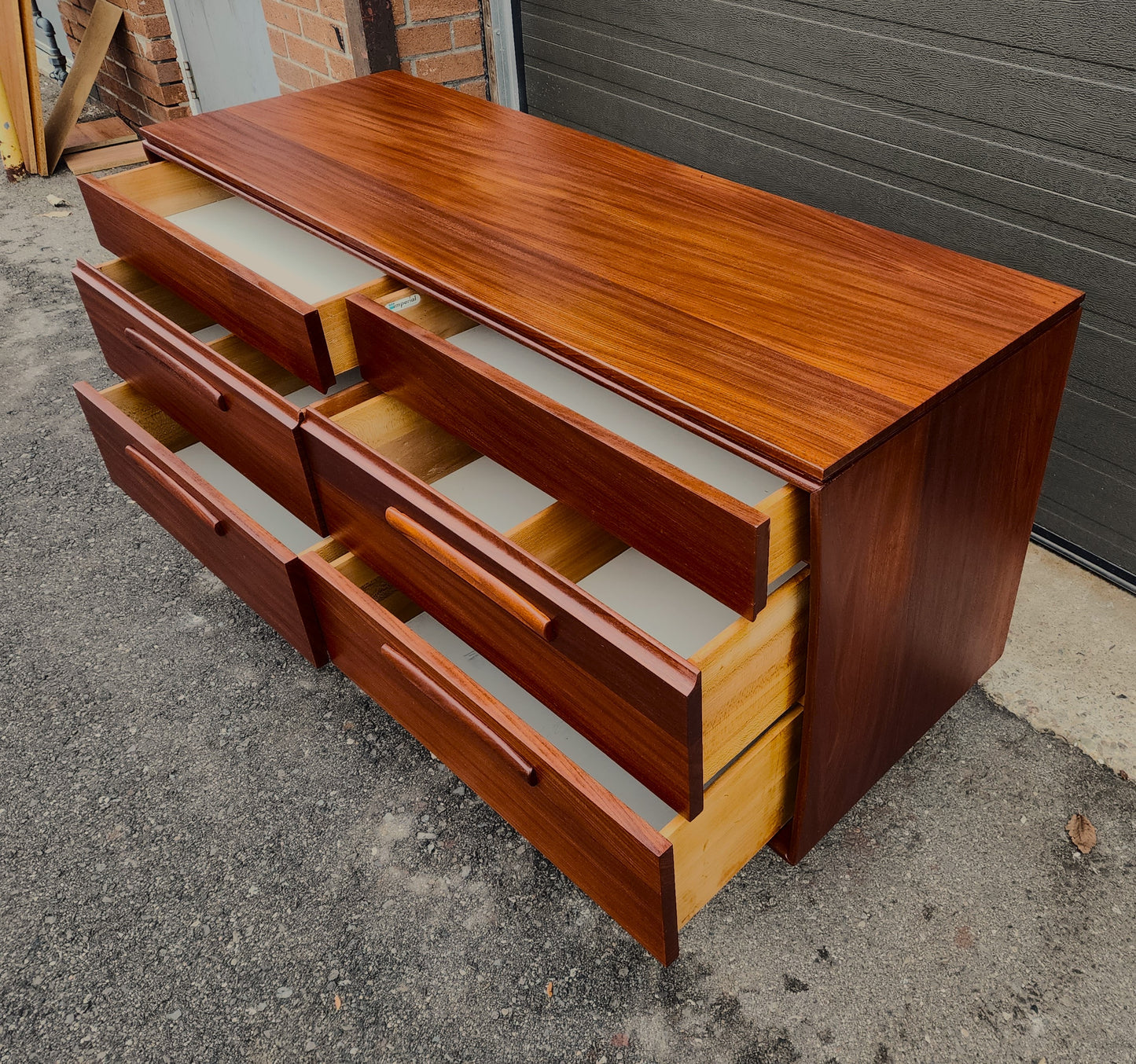 REFINISHED Mid Century Modern SOLID TEAK Afromosia Dresser by Imperial