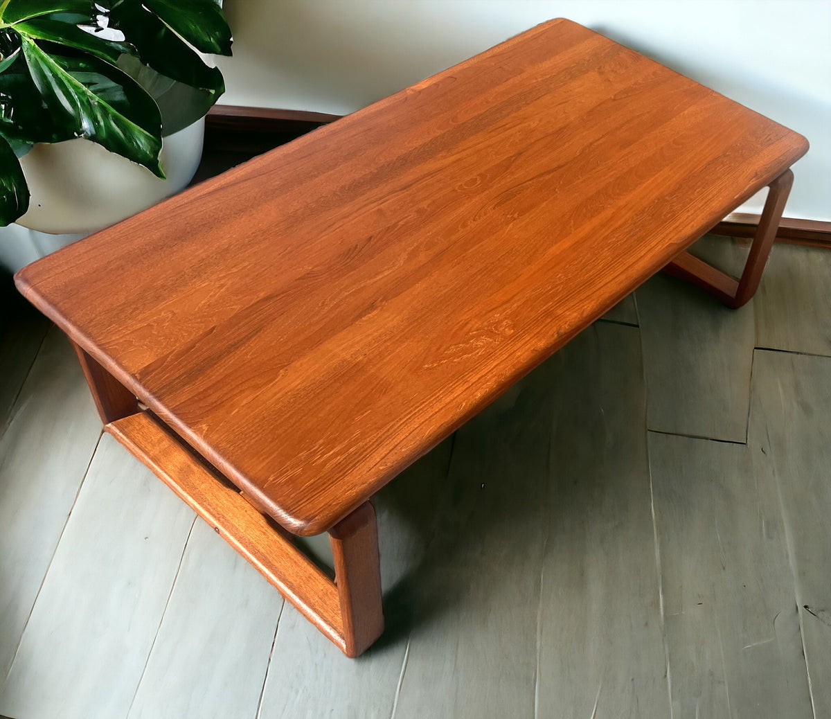 REFINISHED Danish Mid Century Modern SOLID Teak Coffee Table