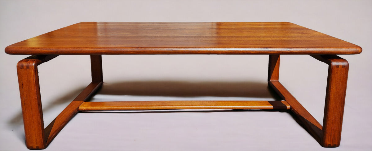 REFINISHED Danish Mid Century Modern SOLID Teak Coffee Table