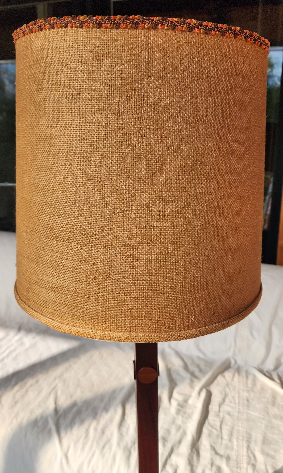 Mid Century Modern Teak Floor Lamp, H 56.5
