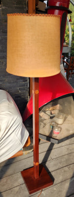 Mid Century Modern Teak Floor Lamp, H 56.5