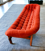 REFINISHED Mid Century Modern R.Huber Teak Scoop Sofa XL 2