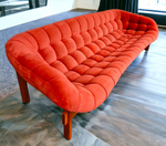 REFINISHED Mid Century Modern R.Huber Teak Scoop Sofa XL 4
