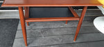 REFINISHED Mid Century Modern Teak Accent Table with Shelf by RS Associates 7
