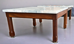 REFINISHED Mid Century Modern Teak Accent Table w Quartzite Top (2 available) 10