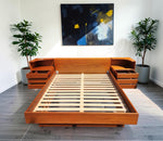 REFINISHED Mid Century Modern Teak Queen Bed w Nightstands 6