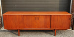 REFINISHED Mid Century Modern Teak Sideboard Credenza 7 ft 11
