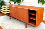 REFINISHED Mid Century Modern Teak Sideboard Credenza 7 ft 6