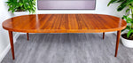 REFINISHED Danish Mid Century Modern Teak Table Oval w 2 leaves 66