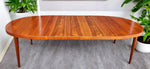 REFINISHED Danish Mid Century Modern Teak Table Oval w 2 leaves 66