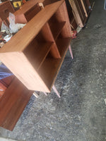 REFINISHED Mid Century Modern Teak Display Bookcase 4 ft 18