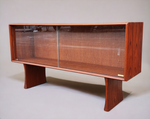 REFINISHED Mid Century Modern Teak Bookcase Display TV Media Console 4 ft 8