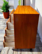 REFINISHED Mid Century Modern Teak Dresser Tallboy 7