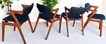 4 REFINISHED REUPHOLSTERED Danish Mid Century Modern Teak Z Armchairs 2