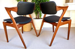 4 REFINISHED REUPHOLSTERED Danish Mid Century Modern Teak Z Armchairs 1