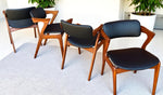 4 REFINISHED REUPHOLSTERED Danish Mid Century Modern Teak Z Armchairs 6